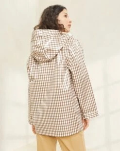 Loeffler Randall Misty Brown Gingham Rain Jacket 7 Loeffler Randall Misty Brown Gingham Rain Jacket -Loeffler Randall MISTY CP BROGI 4285