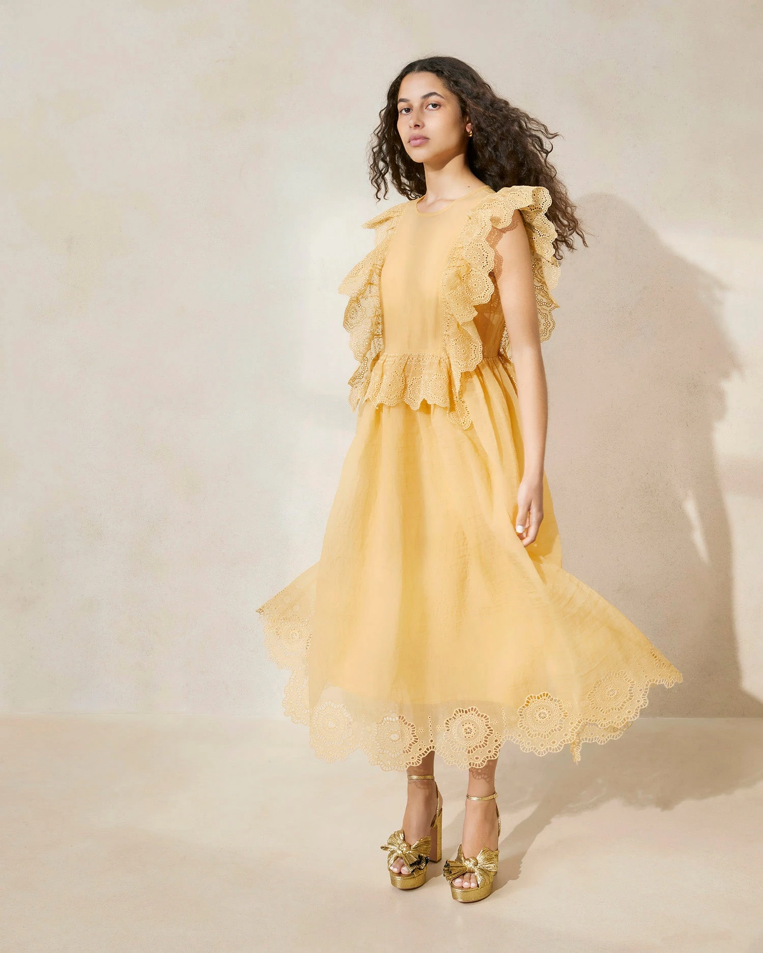 Loeffler Randall Naomi Dune Embroidered Scalloped Dress 3 Loeffler Randall Naomi Dune Embroidered Scalloped Dress