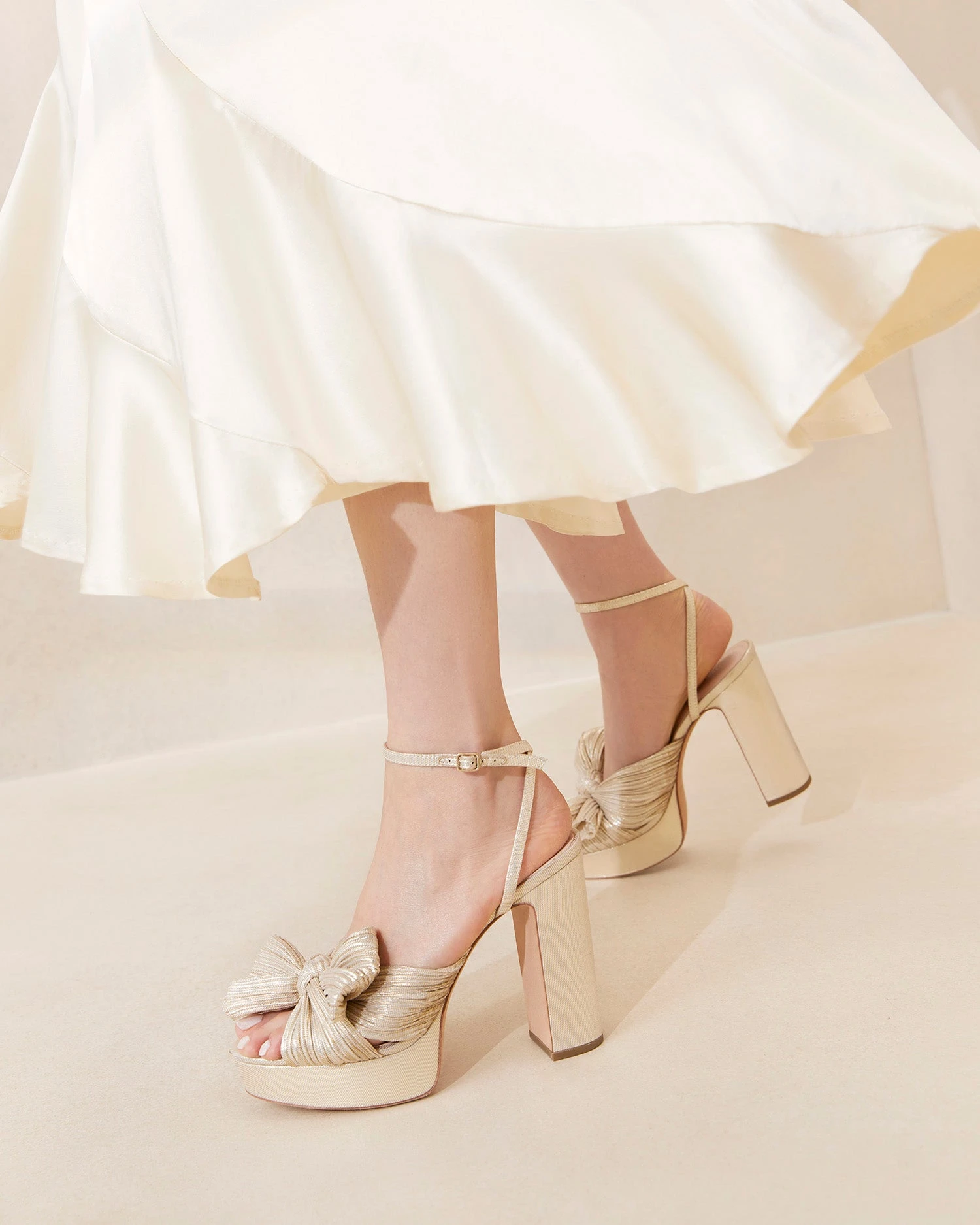 Loeffler Randall Natalia Platinum Platform Bow Heel 7 Loeffler Randall Natalia Platinum Platform Bow Heel - Image 5