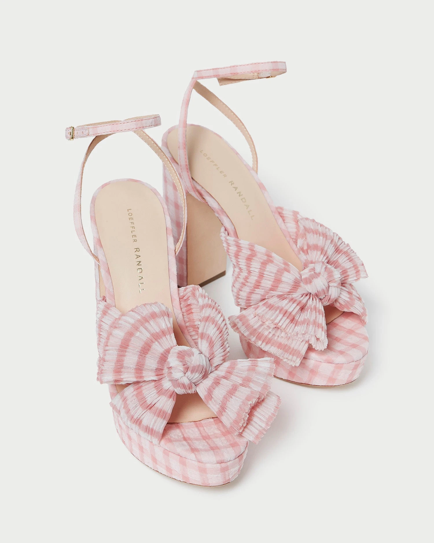 Loeffler Randall Natalia Pink Gingham Bow Heel 5 Loeffler Randall Natalia Pink Gingham Bow Heel - Image 3