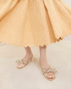 Loeffler Randall Neely Champagne Bow Kitten-Heel Sandal 11 Loeffler Randall Neely Champagne Bow Kitten-Heel Sandal -Loeffler Randall NEELY N CHMPN 019copy 1