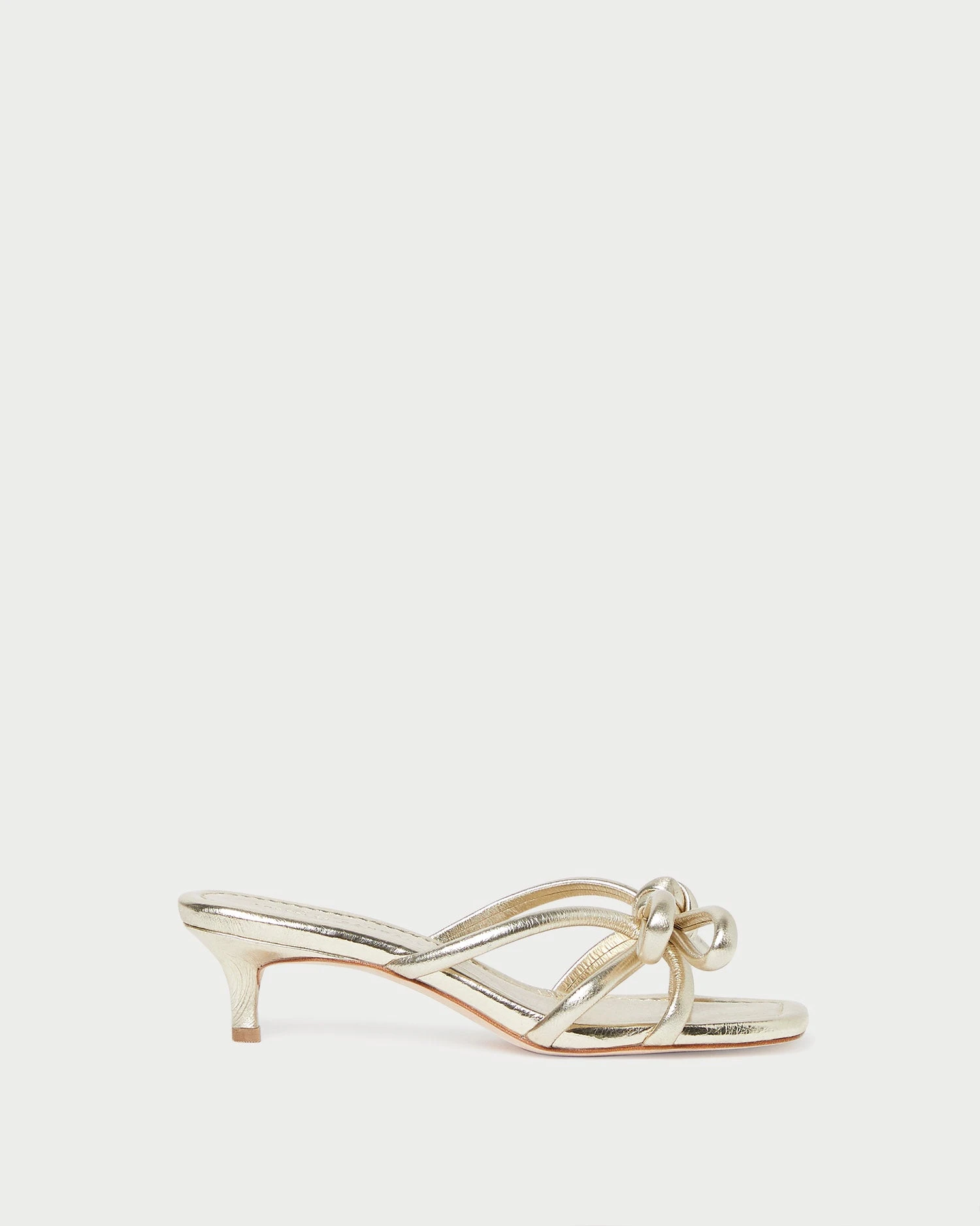 Loeffler Randall Neely Champagne Bow Kitten-Heel Sandal 4 Loeffler Randall Neely Champagne Bow Kitten-Heel Sandal - Image 2
