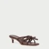 Loeffler Randall Neely Chocolate Bow Kitten-Heel Sandal 2 Loeffler Randall Neely Chocolate Bow Kitten-Heel Sandal -Loeffler Randall NELLY N CHOCO 1