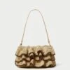 Loeffler Randall Odette Natural/Brown Ruffle Clutch 2 Loeffler Randall Odette Natural/Brown Ruffle Clutch -Loeffler Randall ODETTE R NATGR 1