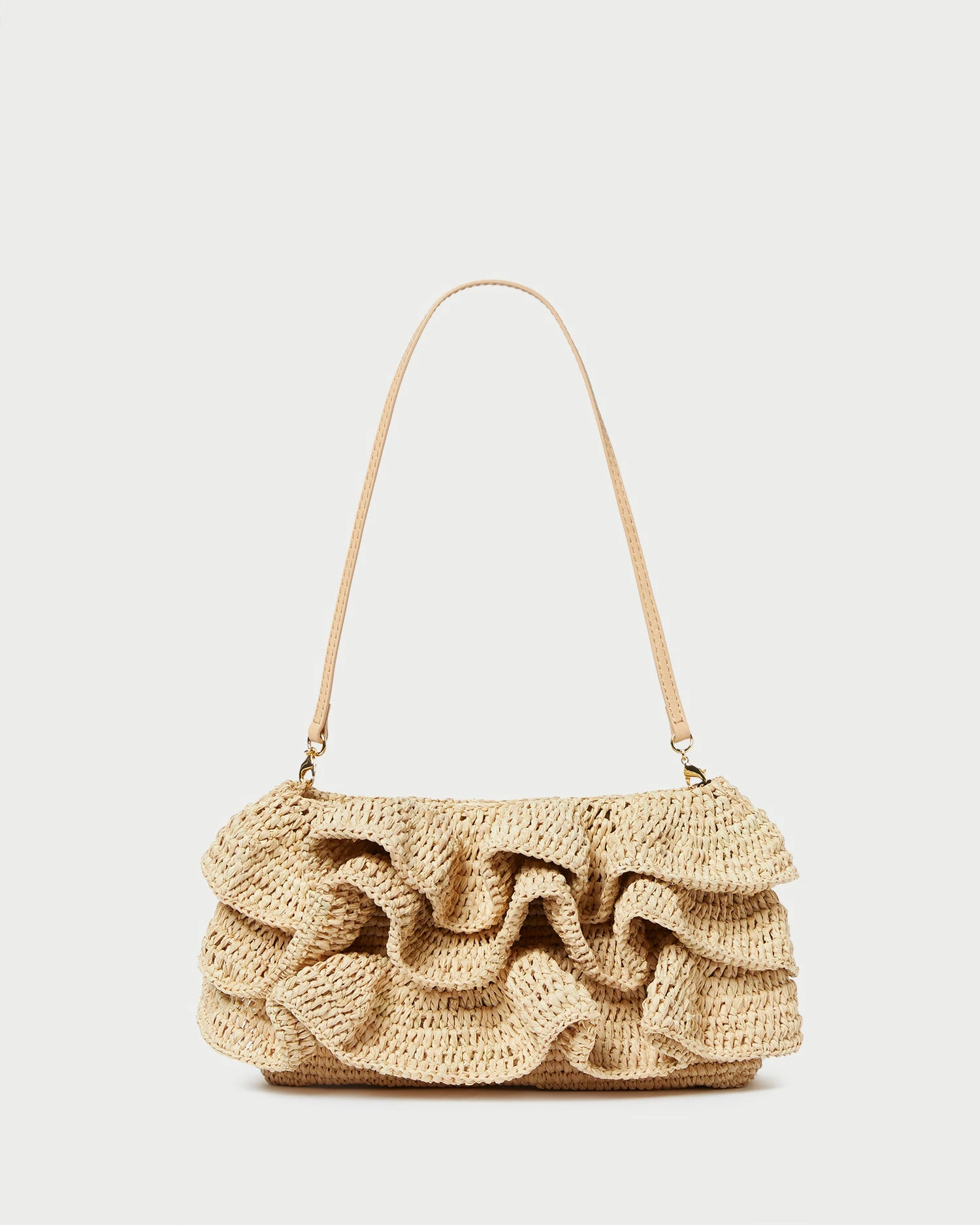 Loeffler Randall Odette Natural Ruffle Clutch 3 Loeffler Randall Odette Natural Ruffle Clutch