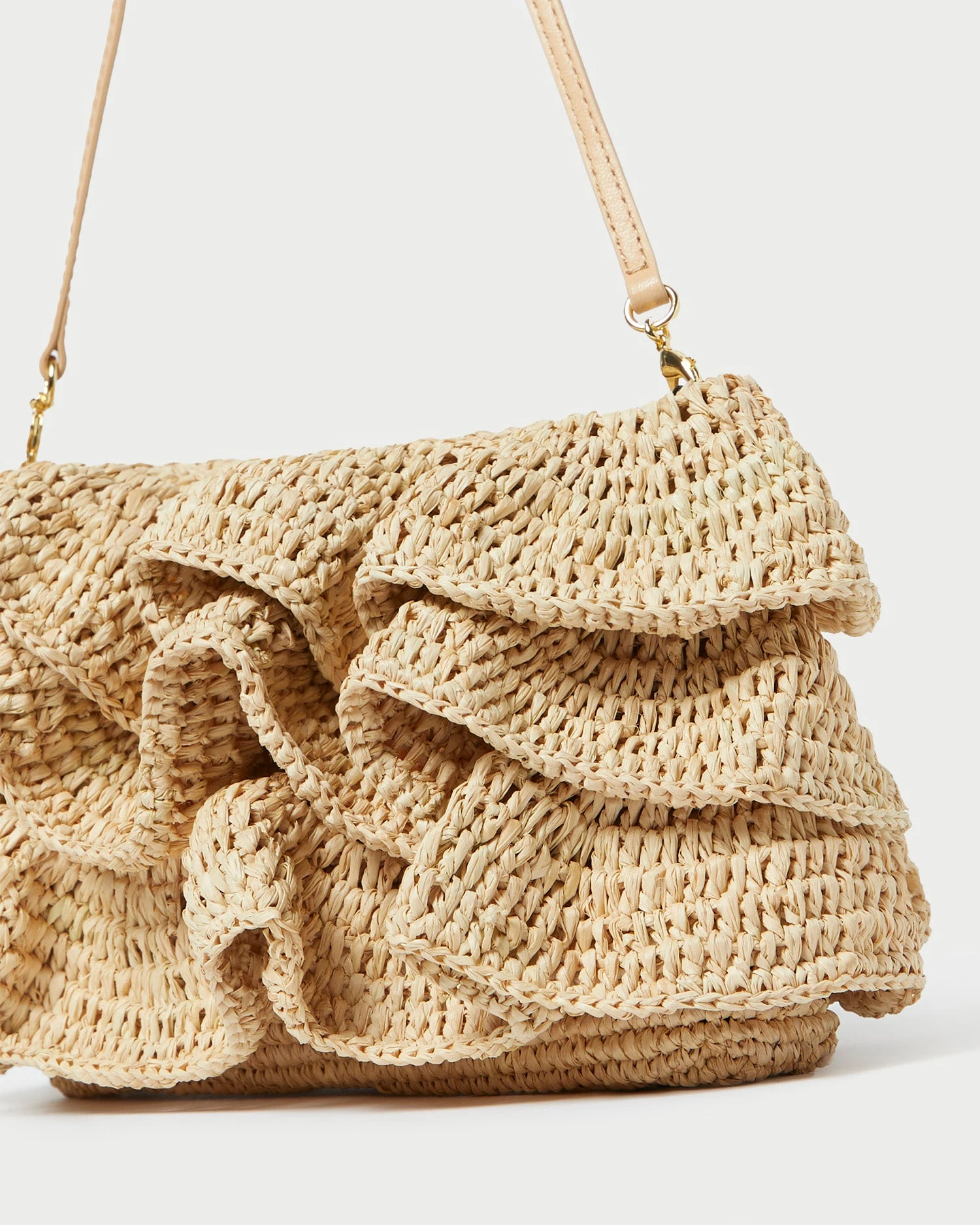 Loeffler Randall Odette Natural Ruffle Clutch 4 Loeffler Randall Odette Natural Ruffle Clutch - Image 2