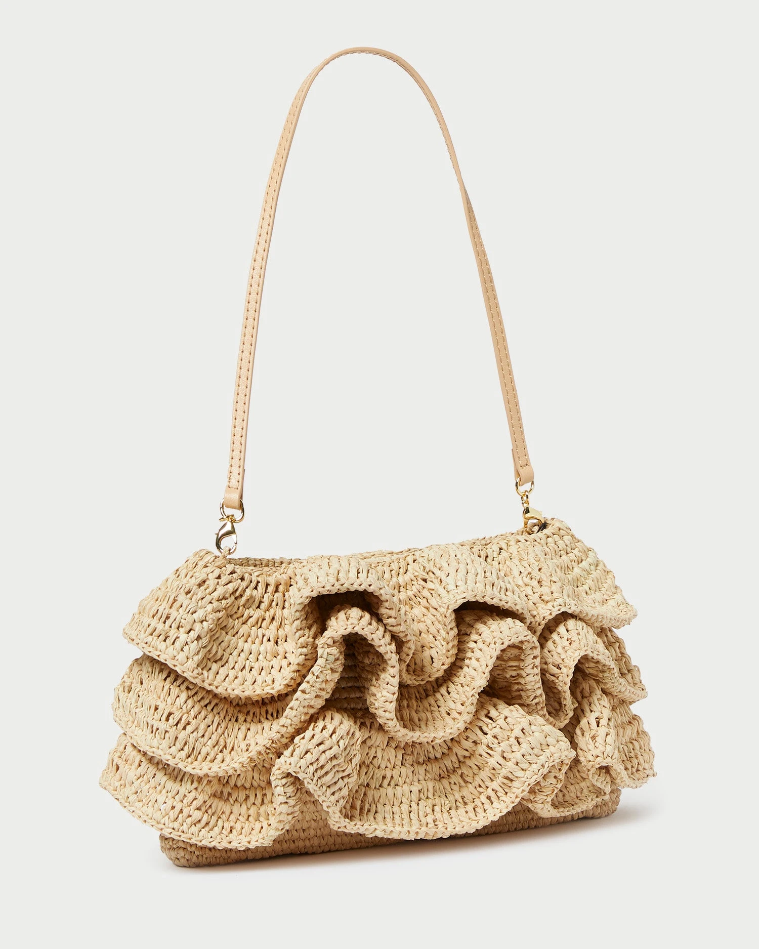 Loeffler Randall Odette Natural Ruffle Clutch 5 Loeffler Randall Odette Natural Ruffle Clutch - Image 3