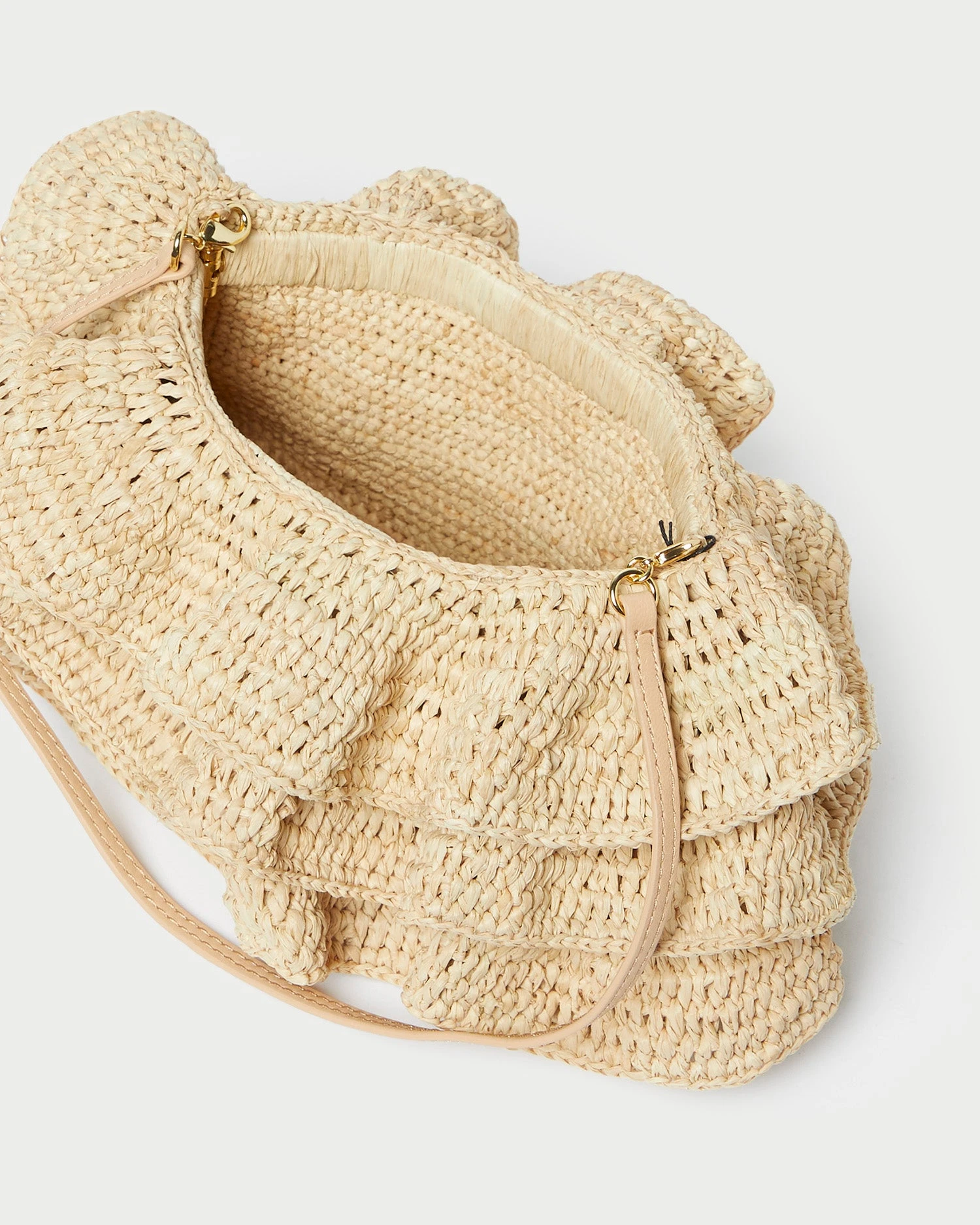 Loeffler Randall Odette Natural Ruffle Clutch 6 Loeffler Randall Odette Natural Ruffle Clutch - Image 4