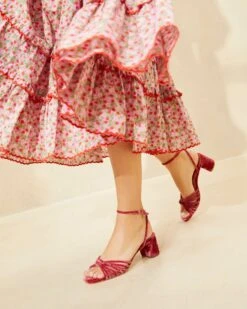 Loeffler Randall Olivia Tea Rose Knot Mid-Heel 11 Loeffler Randall Olivia Tea Rose Knot Mid-Heel -Loeffler Randall OLIVIA VL TEARO 039copy 1
