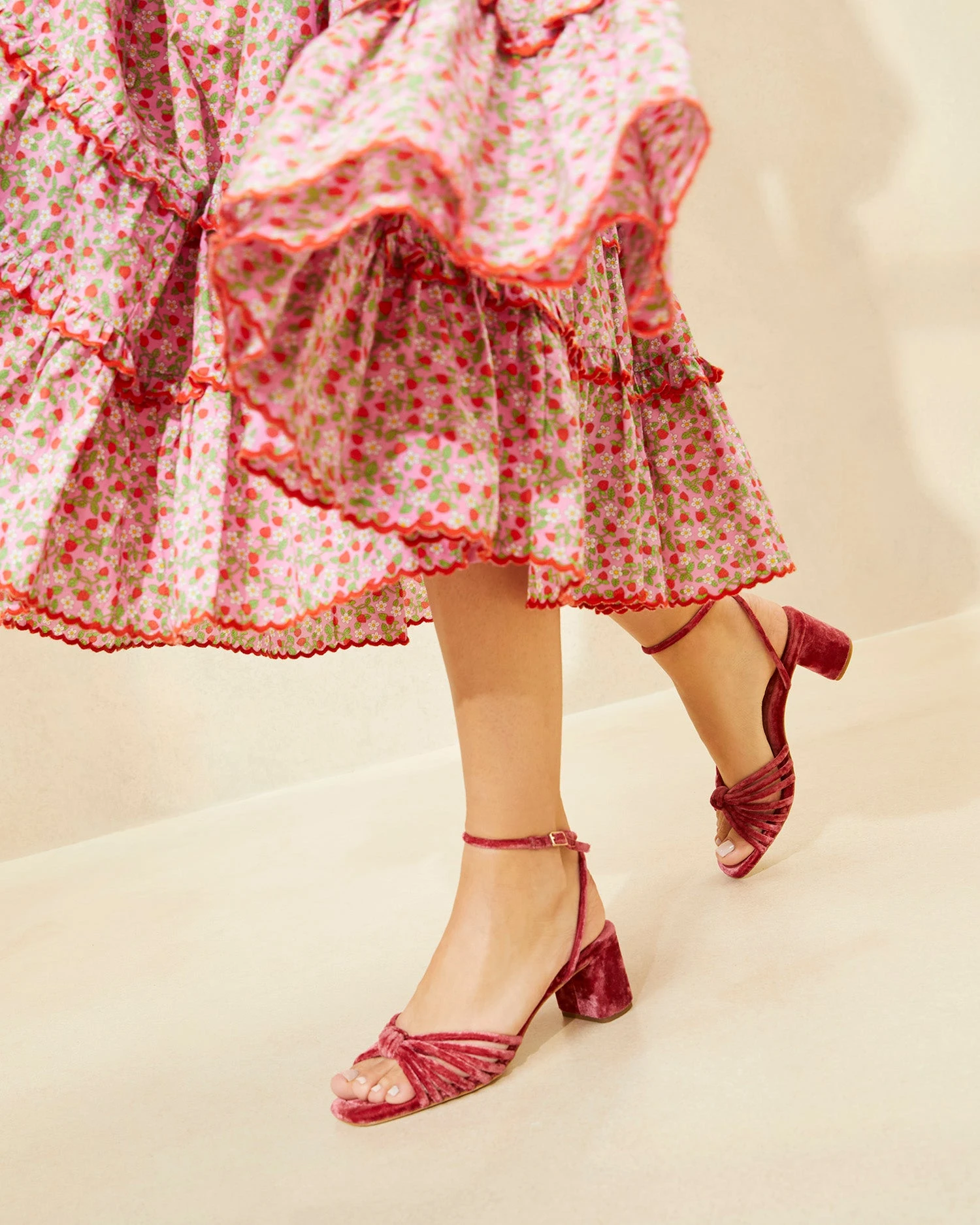 Loeffler Randall Olivia Tea Rose Knot Mid-Heel 7 Loeffler Randall Olivia Tea Rose Knot Mid-Heel - Image 5