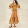 Loeffler Randall Opal Brown Ruffle-Hem Skirt -Loeffler Randall OPAL BROWN 019copy2 1