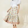 Loeffler Randall Opal Multi Floral Ruffle-Hem Skirt 2 Loeffler Randall Opal Multi Floral Ruffle-Hem Skirt -Loeffler Randall OPAL MPOFL 4330