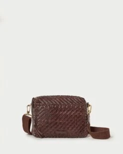 Loeffler Randall Patricia Chocolate Woven Camera Bag