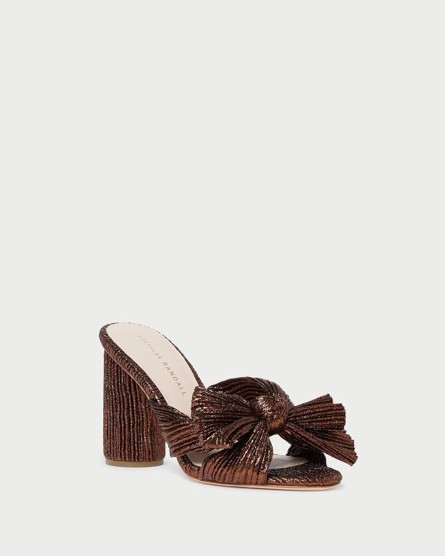 Loeffler Randall Penny Mocha Pleated Bow Heel 3 Loeffler Randall Penny Mocha Pleated Bow Heel