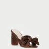 Loeffler Randall Penny Mocha Pleated Bow Heel 1 Loeffler Randall Penny Mocha Pleated Bow Heel -Loeffler Randall PENNY PLA MOCHA 1