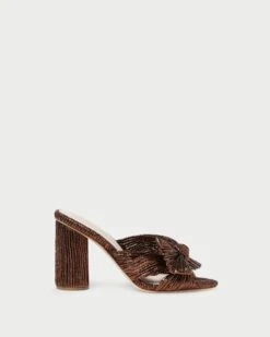 Loeffler Randall Penny Mocha Pleated Bow Heel 8 Loeffler Randall Penny Mocha Pleated Bow Heel -Loeffler Randall PENNY PLA MOCHA 2 1