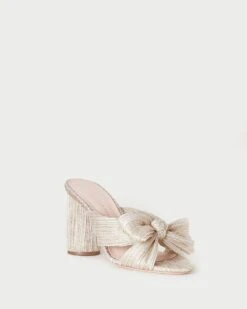 Loeffler Randall Penny Platinum Pleated Bow Heel