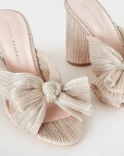 Loeffler Randall Penny Platinum Pleated Bow Heel 9 Loeffler Randall Penny Platinum Pleated Bow Heel -Loeffler Randall PENNY PLA PLTNM 3
