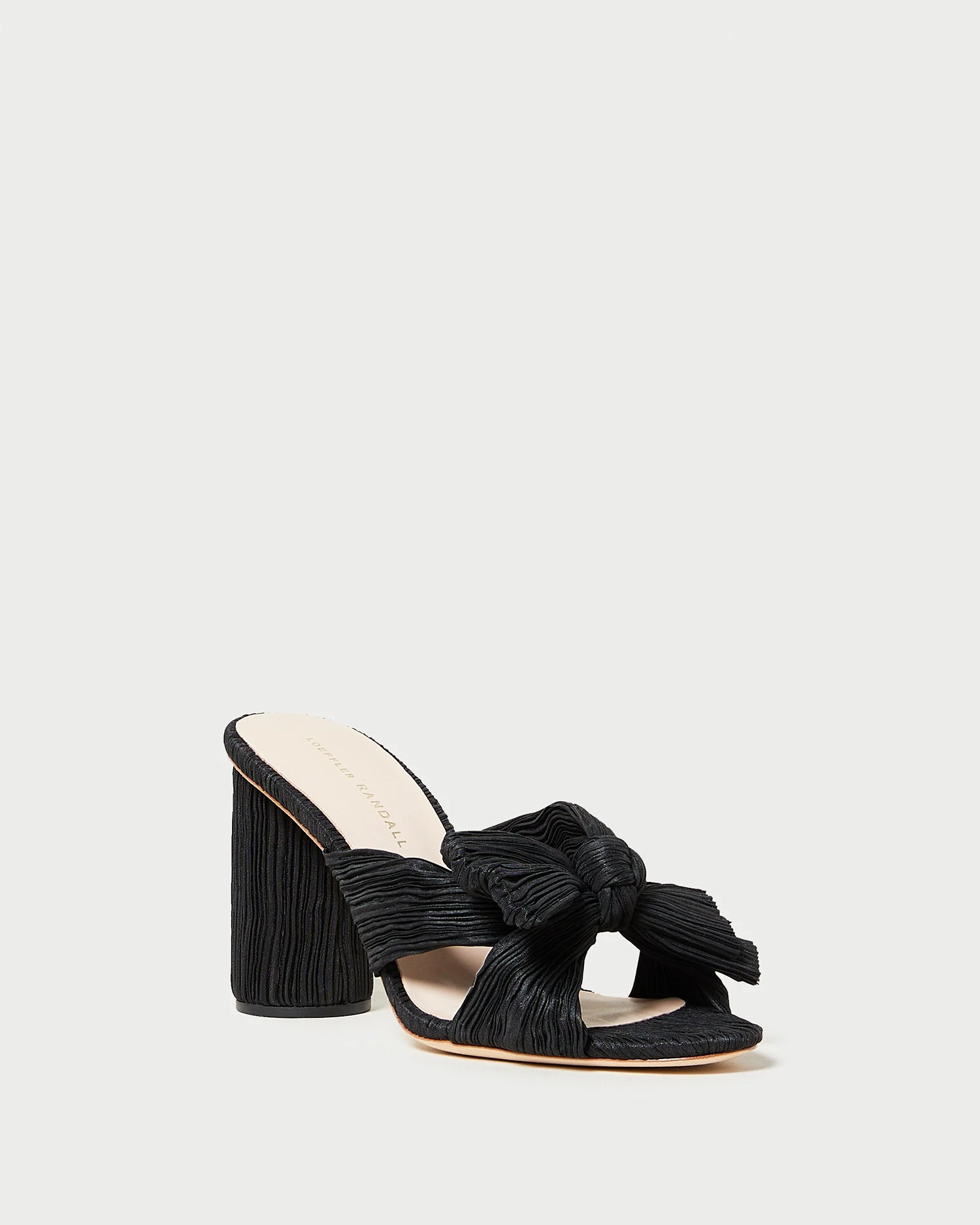 Loeffler Randall Penny Black Pleated Bow Heel 3 Loeffler Randall Penny Black Pleated Bow Heel