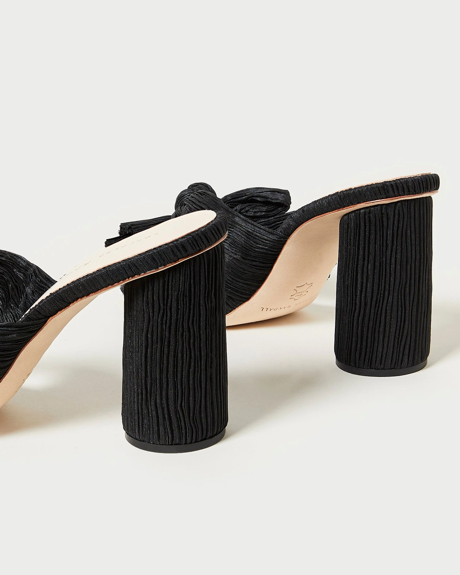 Loeffler Randall Penny Black Pleated Bow Heel 6 Loeffler Randall Penny Black Pleated Bow Heel - Image 4