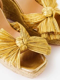 Loeffler Randall Women's Peri Pleated Wedge Espadrille -Loeffler Randall PERI PLAxGOLDxAlt3 69721207