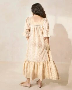 Loeffler Randall Phillipa Floral/Stripe Maxi Dress -Loeffler Randall PHILLIPA SCTN BRFLS 053copy