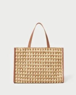 Loeffler Randall Pia Natural/Brown Crochet Tote