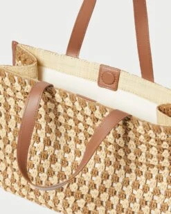 Loeffler Randall Pia Natural/Brown Crochet Tote 6 Loeffler Randall Pia Natural/Brown Crochet Tote -Loeffler Randall PIA RL NATBC 4