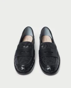 Loeffler Randall Rachel Black Woven Loafer 9 Loeffler Randall Rachel Black Woven Loafer -Loeffler Randall RACHEL WL BLACK 3