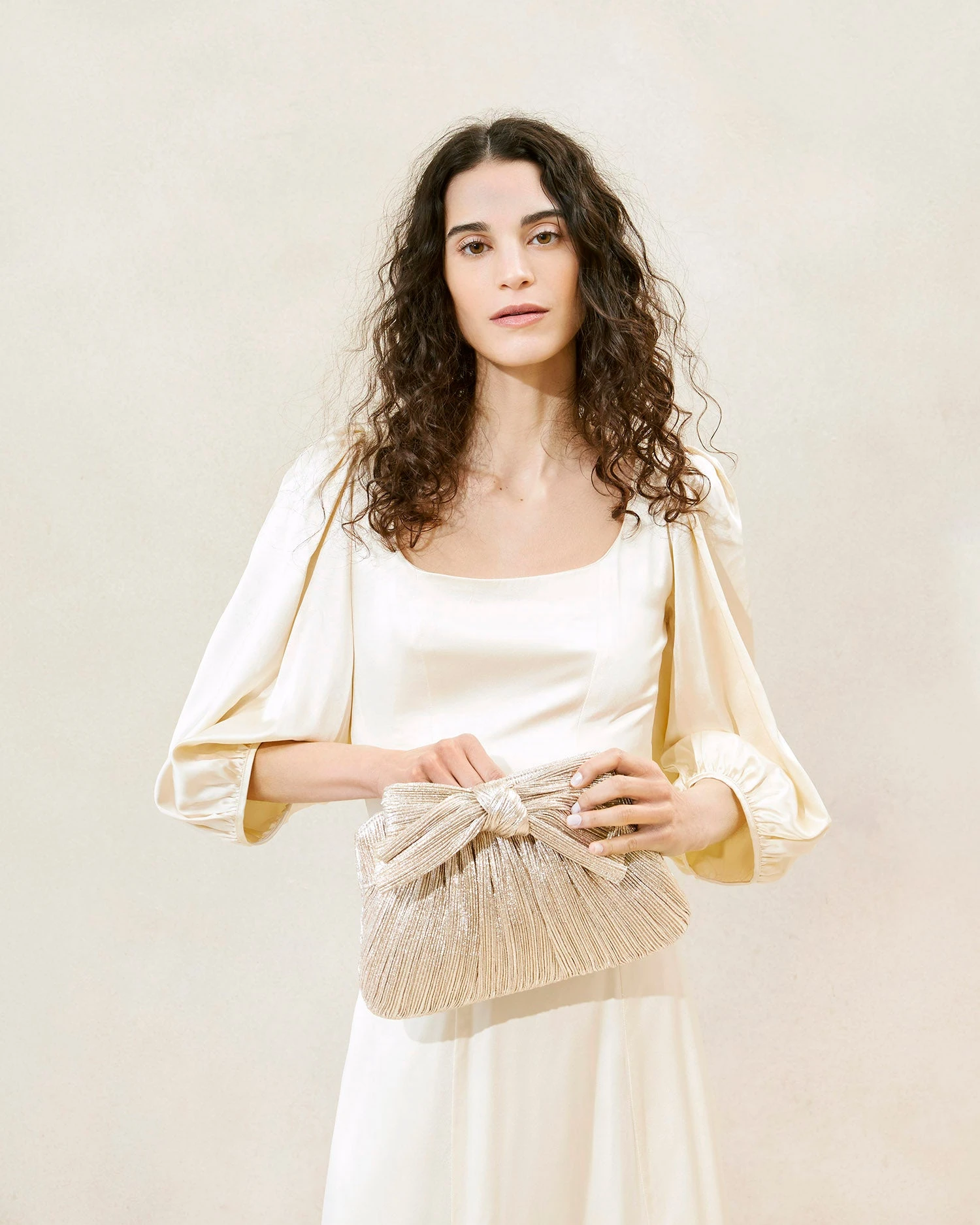 Loeffler Randall Rayne Champagne Bow Clutch 7 Loeffler Randall Rayne Champagne Bow Clutch - Image 5