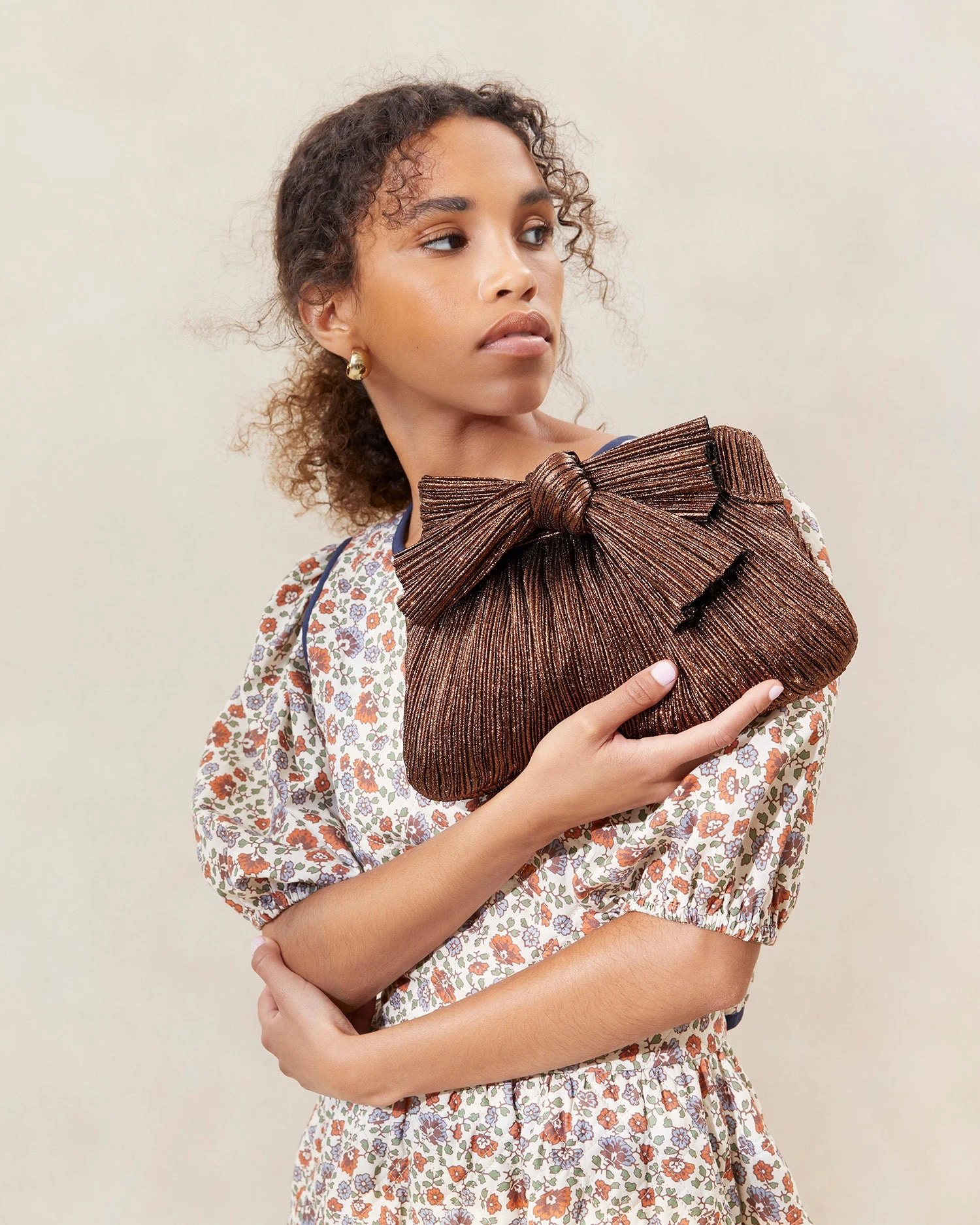 Loeffler Randall Rayne Mocha Bow Clutch 7 Loeffler Randall Rayne Mocha Bow Clutch - Image 5