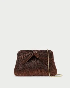 Loeffler Randall Rayne Mocha Bow Clutch