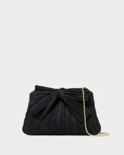 Loeffler Randall Rayne Black Bow Clutch
