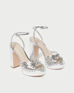 Loeffler Randall Rivka Silver Knot Platform Sandal 10 Loeffler Randall Rivka Silver Knot Platform Sandal -Loeffler Randall RIVKA EMSK SILVER 4