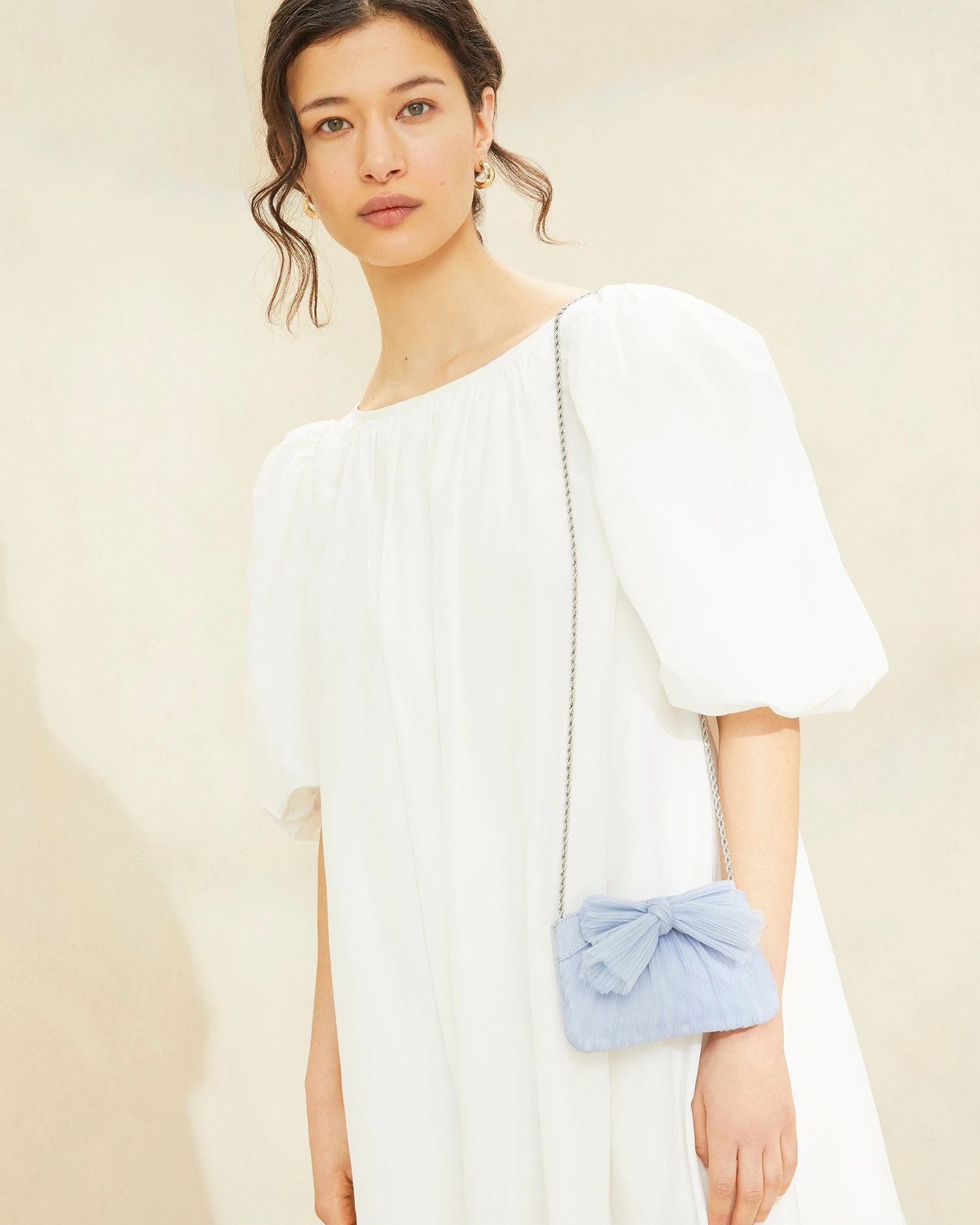 Loeffler Randall Rochelle Blue Mini Bow Clutch 7 Loeffler Randall Rochelle Blue Mini Bow Clutch - Image 5