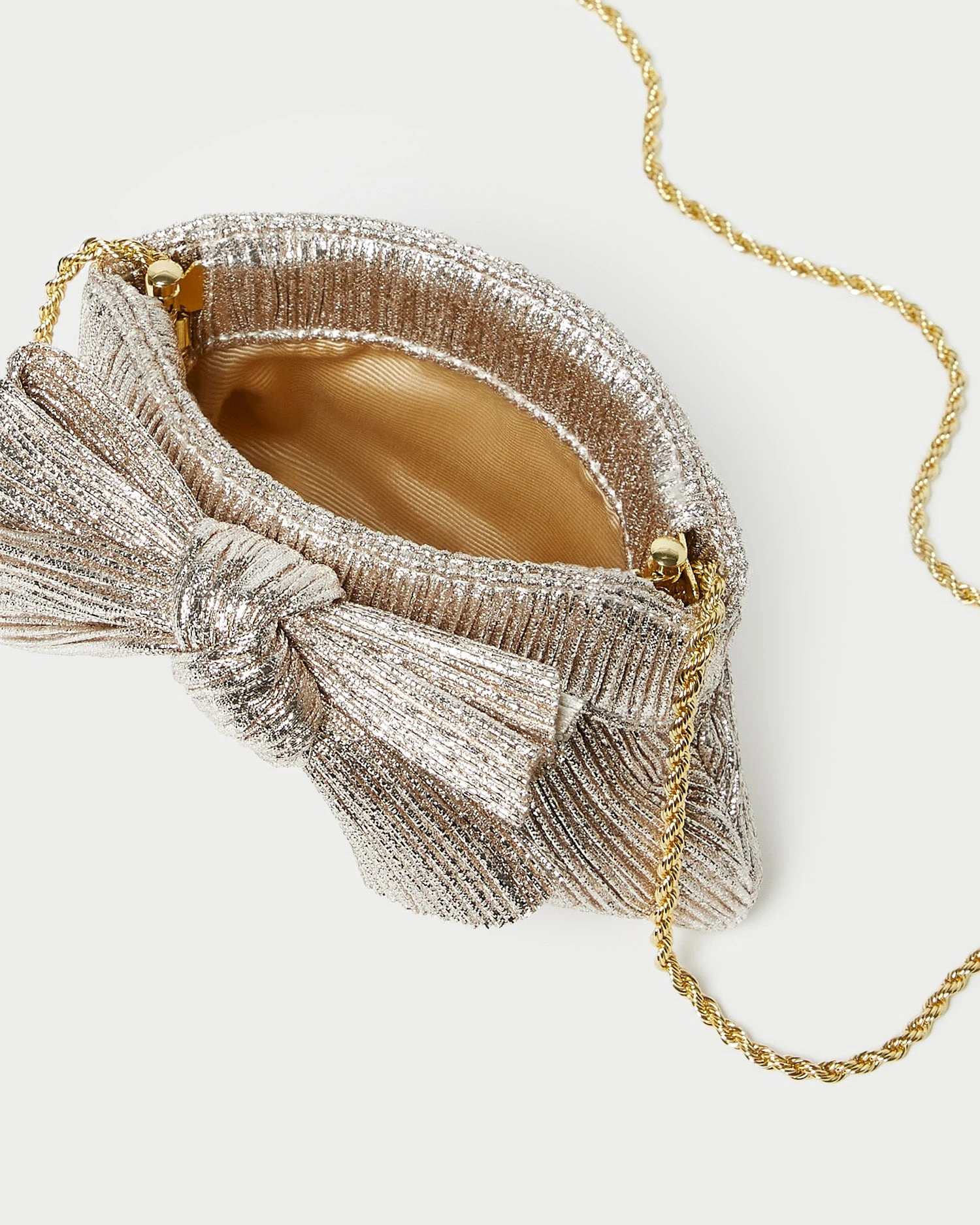 Loeffler Randall Rochelle Champagne Mini Bow Clutch 6 Loeffler Randall Rochelle Champagne Mini Bow Clutch - Image 4
