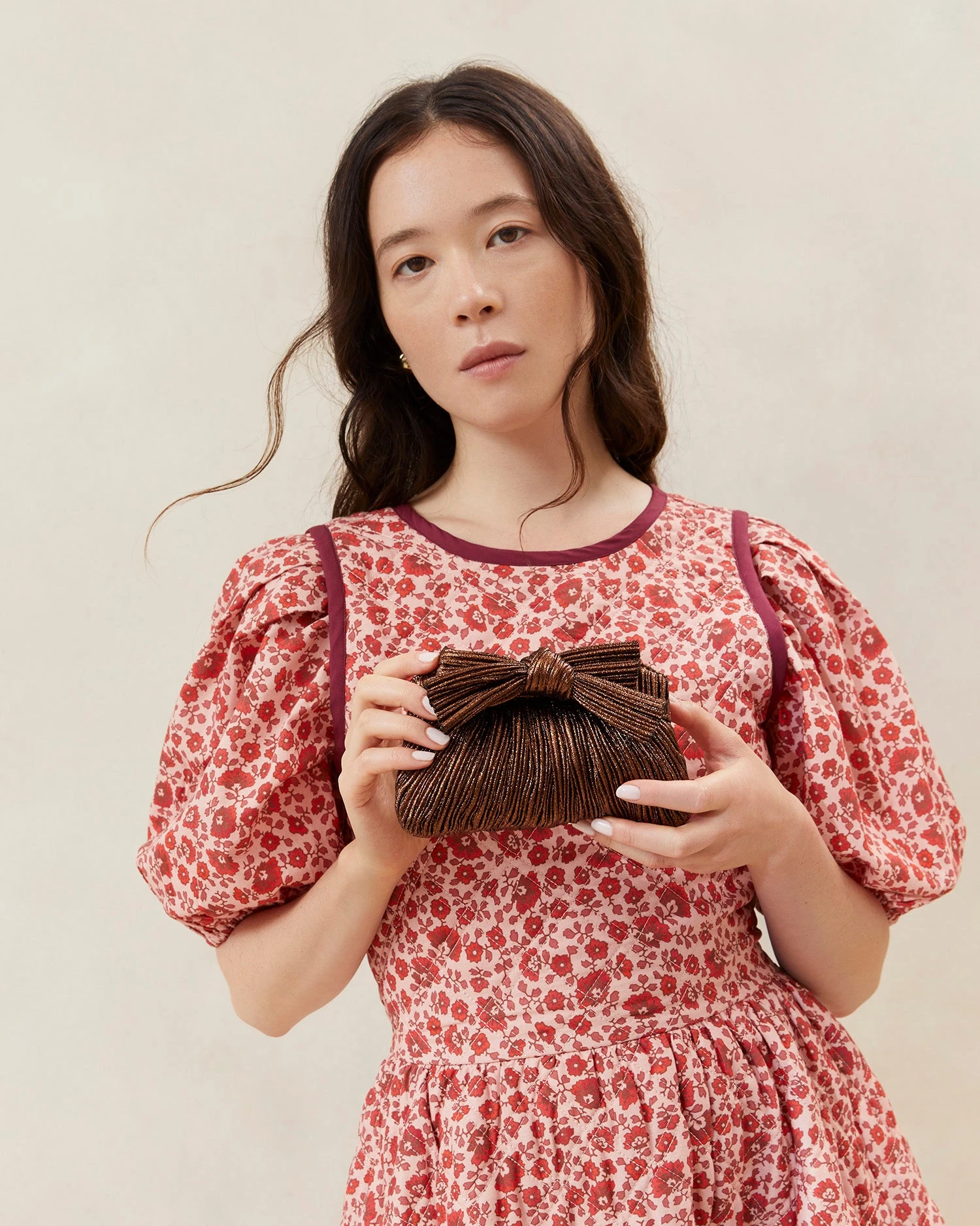 Loeffler Randall Rochelle Mocha Mini Bow Clutch 7 Loeffler Randall Rochelle Mocha Mini Bow Clutch - Image 5