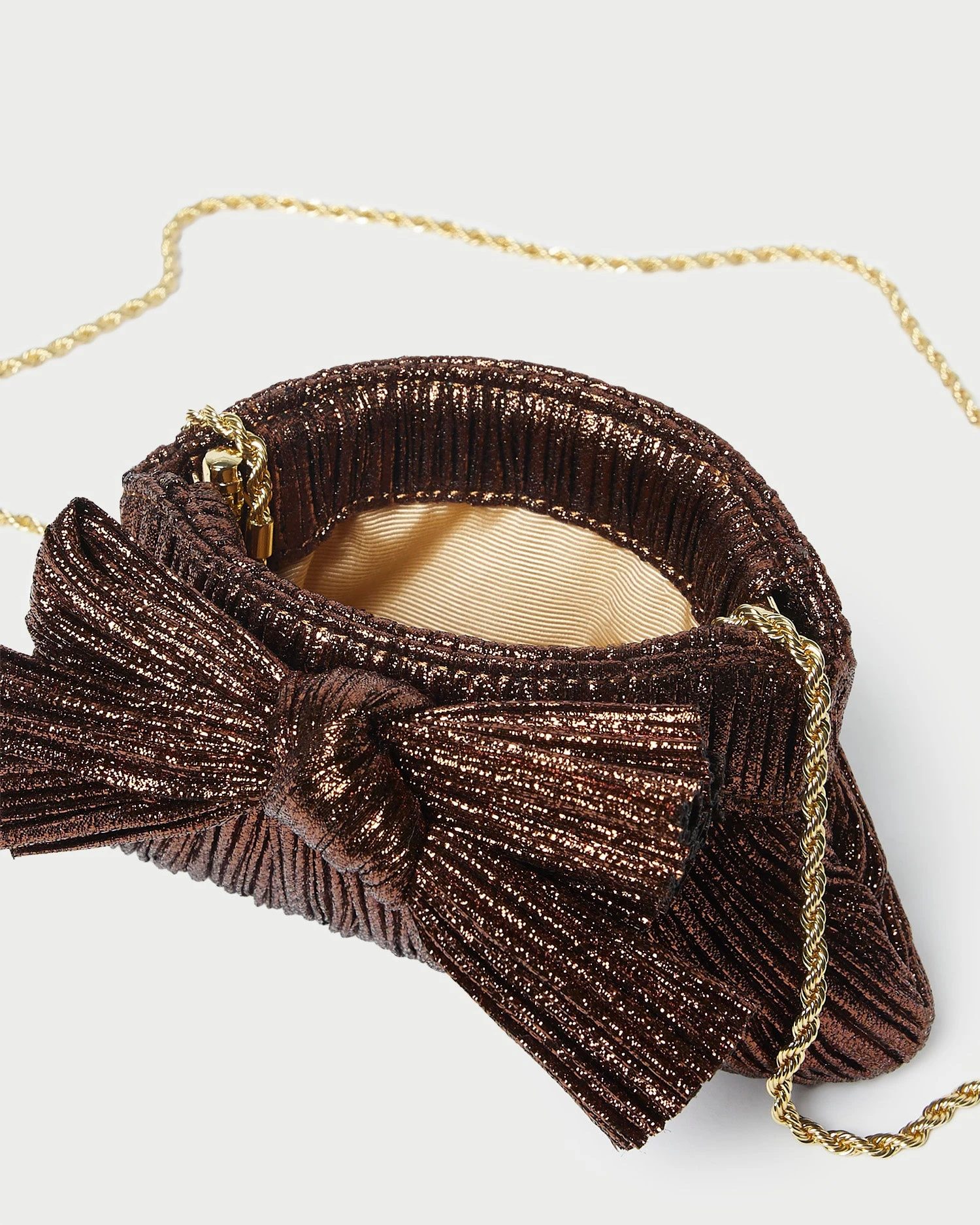 Loeffler Randall Rochelle Mocha Mini Bow Clutch 6 Loeffler Randall Rochelle Mocha Mini Bow Clutch - Image 4