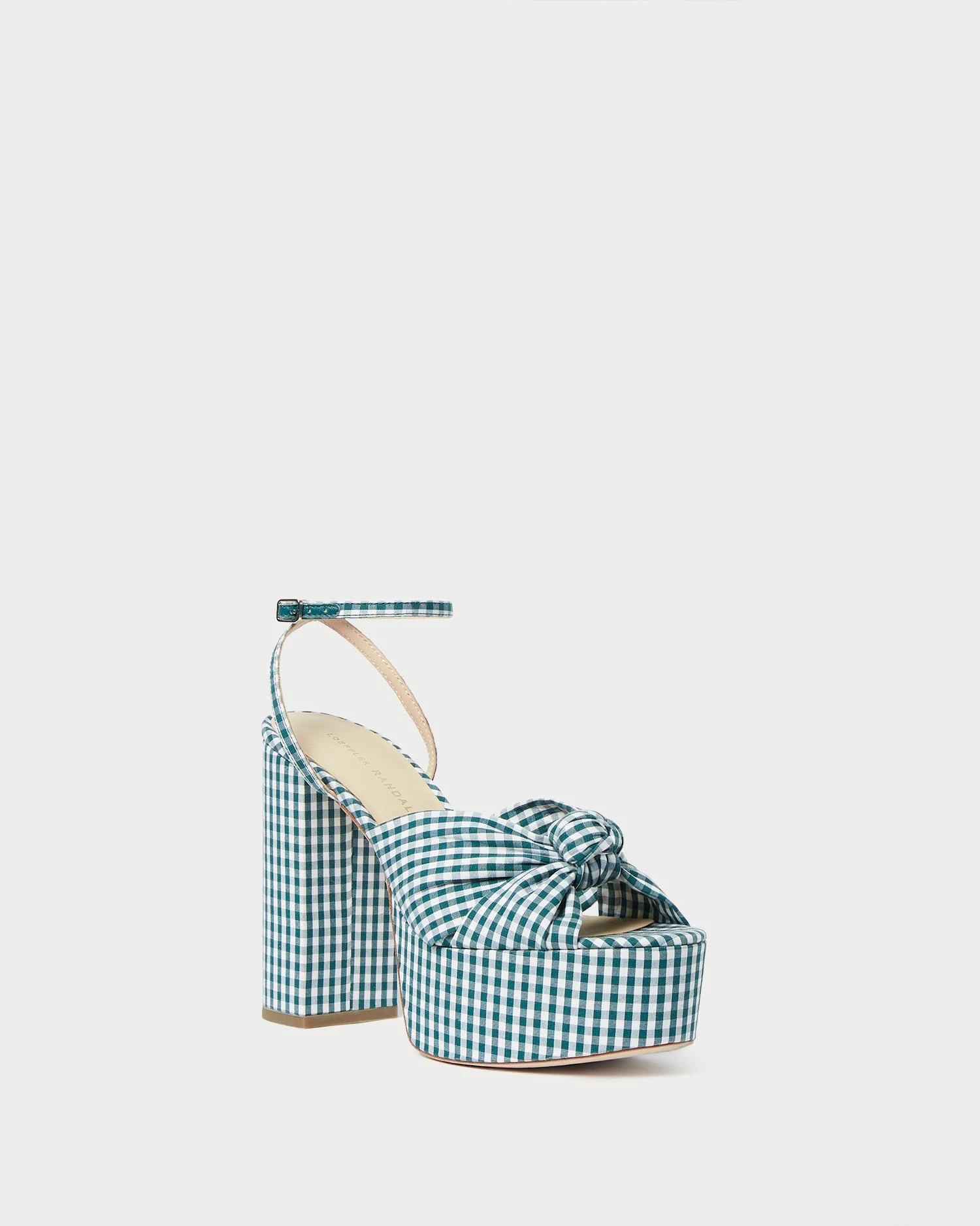 Loeffler Randall Roz Green Gingham Knot Platform 3 Loeffler Randall Roz Green Gingham Knot Platform