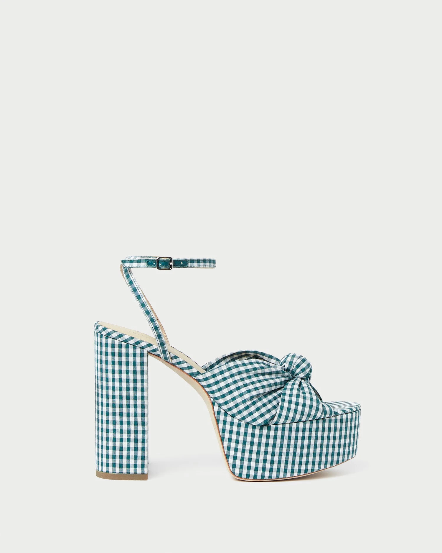 Loeffler Randall Roz Green Gingham Knot Platform 4 Loeffler Randall Roz Green Gingham Knot Platform - Image 2