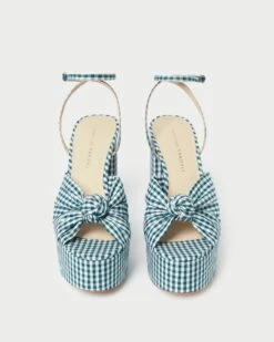 Loeffler Randall Roz Green Gingham Knot Platform 9 Loeffler Randall Roz Green Gingham Knot Platform -Loeffler Randall ROZ CTN MGRGI 3 1