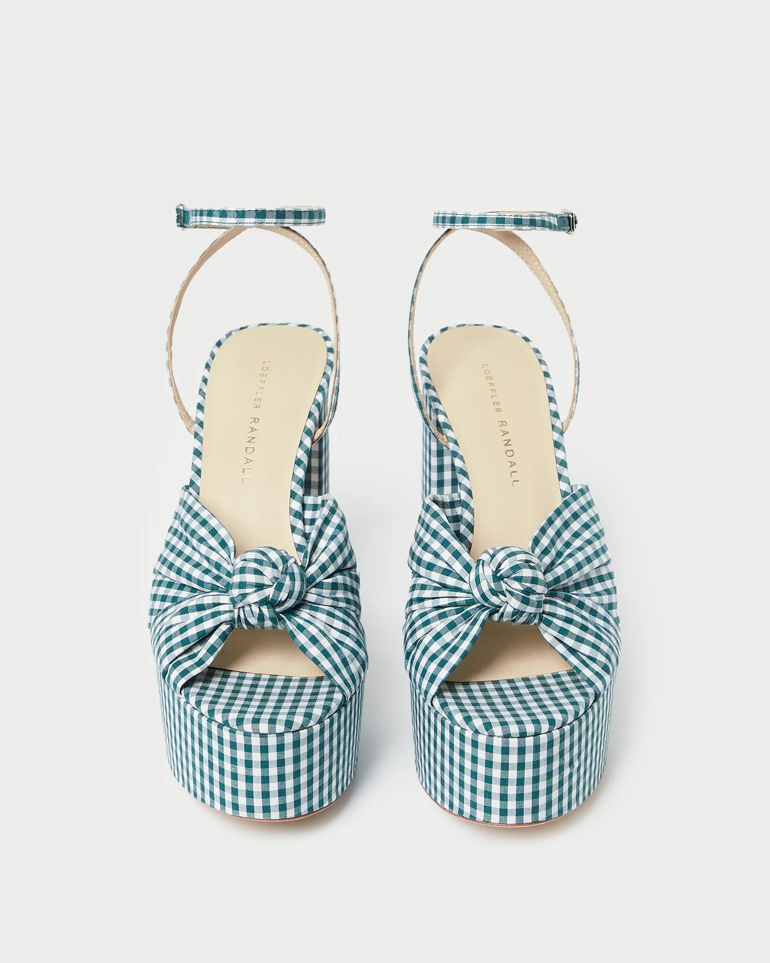 Loeffler Randall Roz Green Gingham Knot Platform 5 Loeffler Randall Roz Green Gingham Knot Platform - Image 3