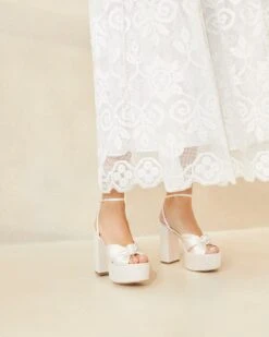 Loeffler Randall Roz Cream Knot Platform 11 Loeffler Randall Roz Cream Knot Platform -Loeffler Randall ROZ SATN CREAM 5