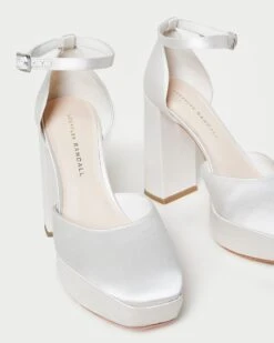 Loeffler Randall Selina Cream Closed-Toe Platform 9 Loeffler Randall Selina Cream Closed-Toe Platform -Loeffler Randall SELINA SATN CREAM 3