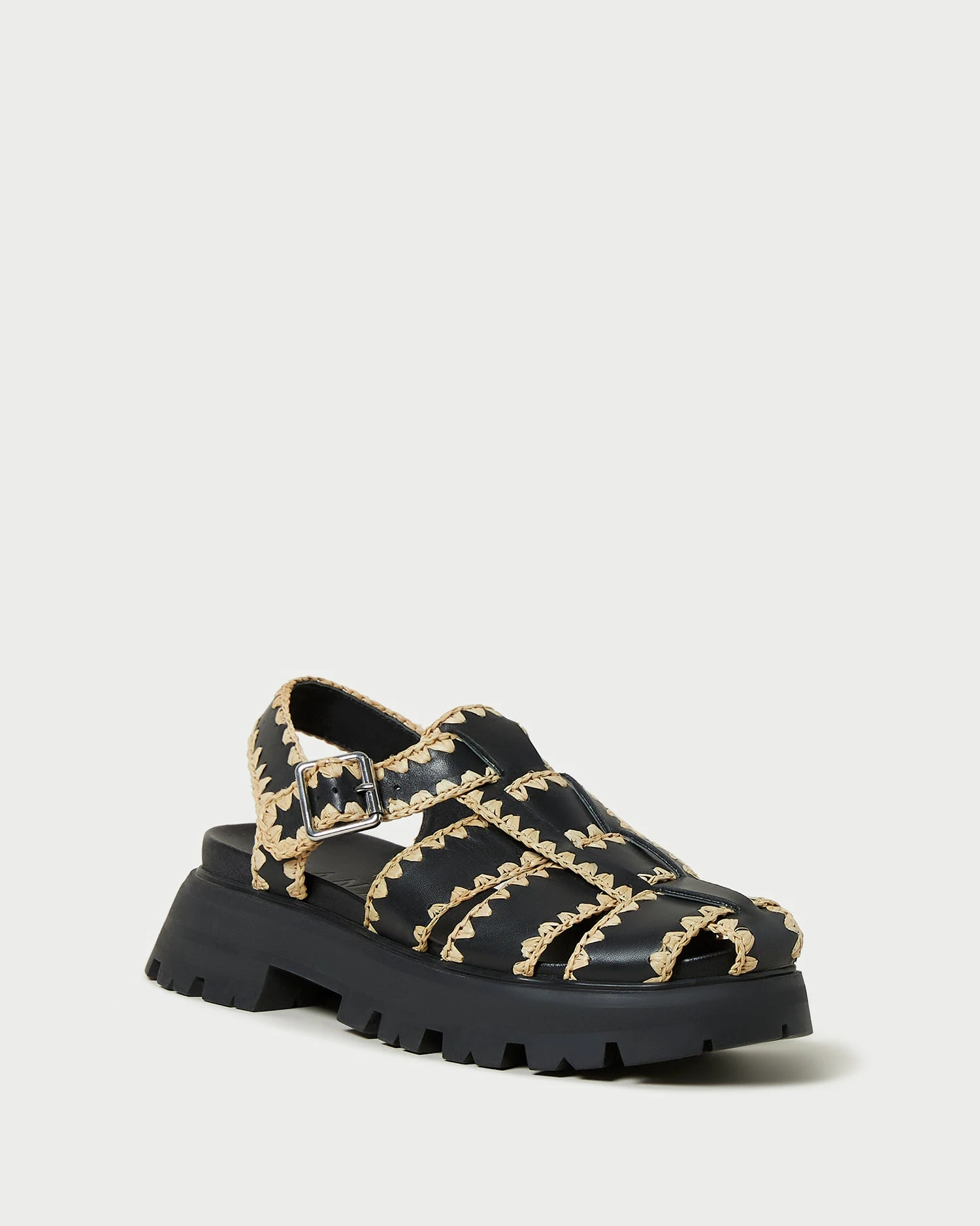 Loeffler Randall Talia Black/Natural Caged Sandal 3 Loeffler Randall Talia Black/Natural Caged Sandal