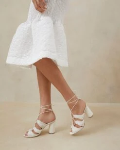 Loeffler Randall Teresa Pearl Pleated Lace-Up Sandal 11 Loeffler Randall Teresa Pearl Pleated Lace-Up Sandal -Loeffler Randall TERESA PLFV PEARL 5