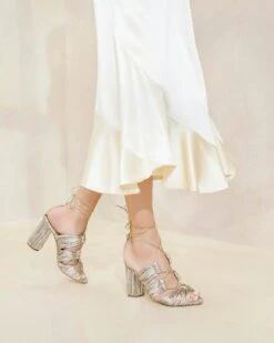 Loeffler Randall Teresa Champagne Pleated Lace-Up Sandal 11 Loeffler Randall Teresa Champagne Pleated Lace-Up Sandal -Loeffler Randall TERESA PLSF CHAMP 5 975999cf 7c5a 4e3b b203 e86a11f90e73