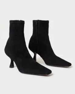Loeffler Randall Thandy Black Suede Curved Bootie 9 Loeffler Randall Thandy Black Suede Curved Bootie -Loeffler Randall THANDY SS BLACK 3