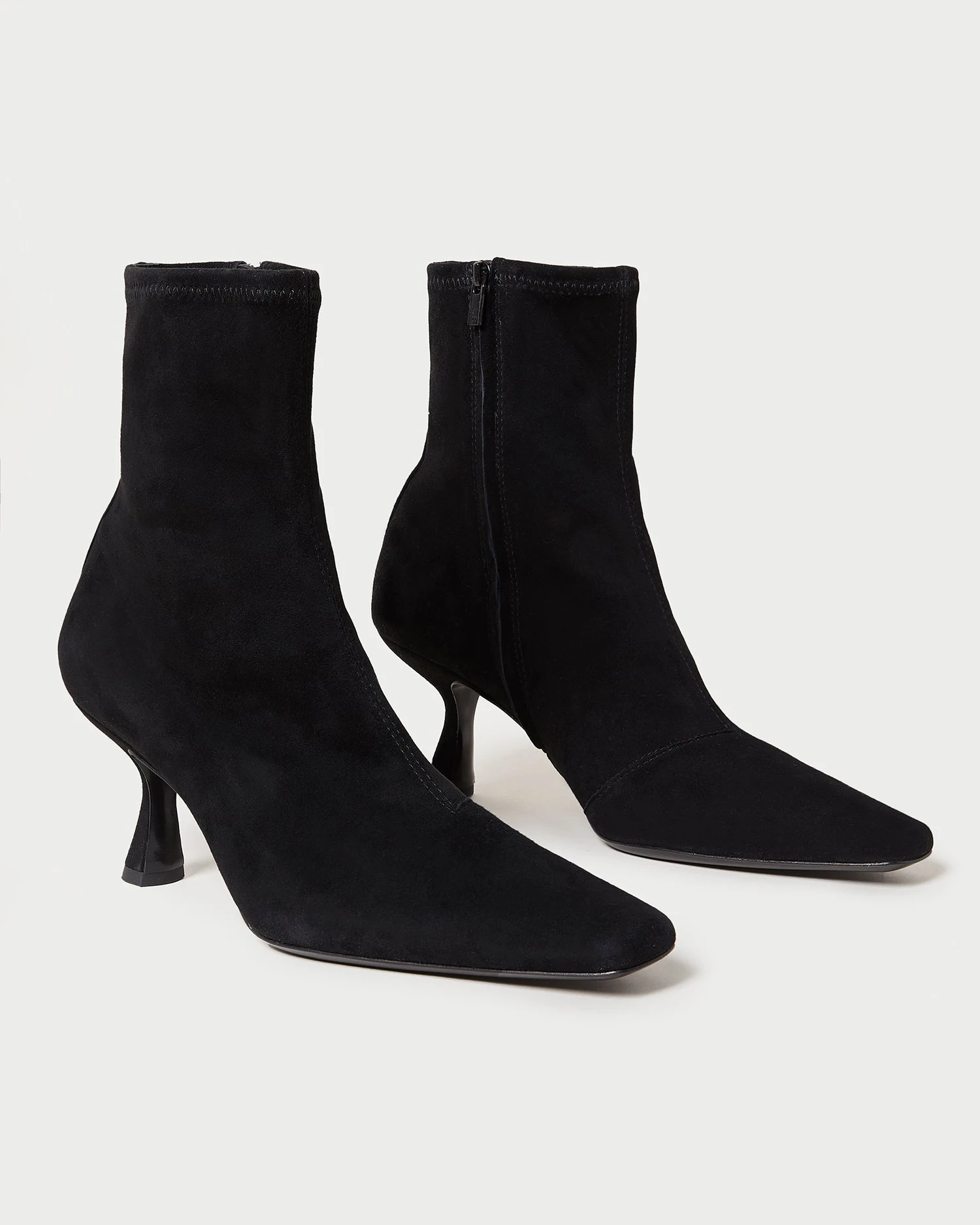 Loeffler Randall Thandy Black Suede Curved Bootie 5 Loeffler Randall Thandy Black Suede Curved Bootie - Image 3