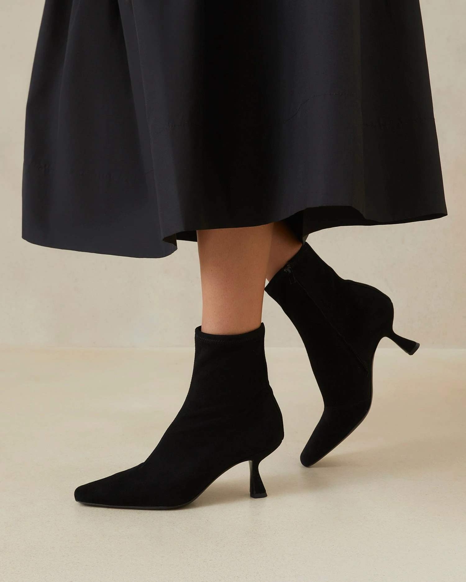 Loeffler Randall Thandy Black Suede Curved Bootie 7 Loeffler Randall Thandy Black Suede Curved Bootie - Image 5
